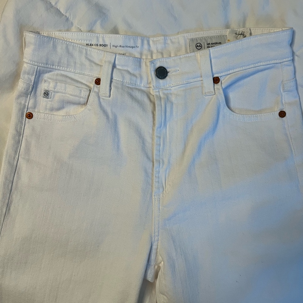 AG White High-Rise Alexxis Boit Jeans